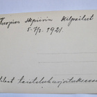 VANHA Valokuva Suojeluskunta Kuopio 1921 Postikorttikoko - pikkukuva 2