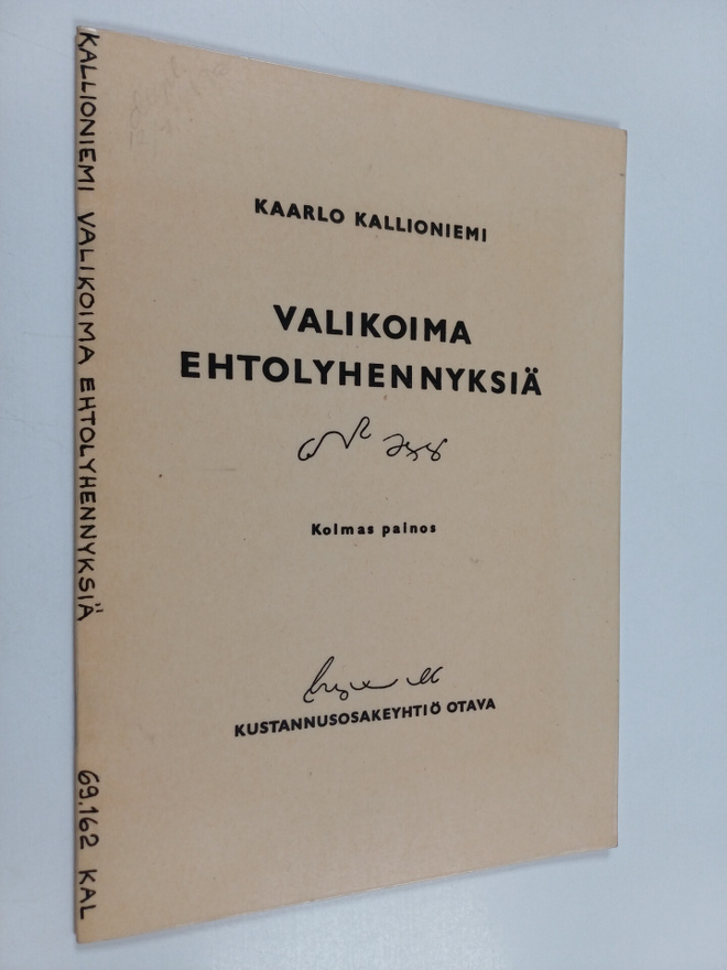 Kaarlo Kallioniemi : Valikoima ehtolyhennyksiä : lyhennys...