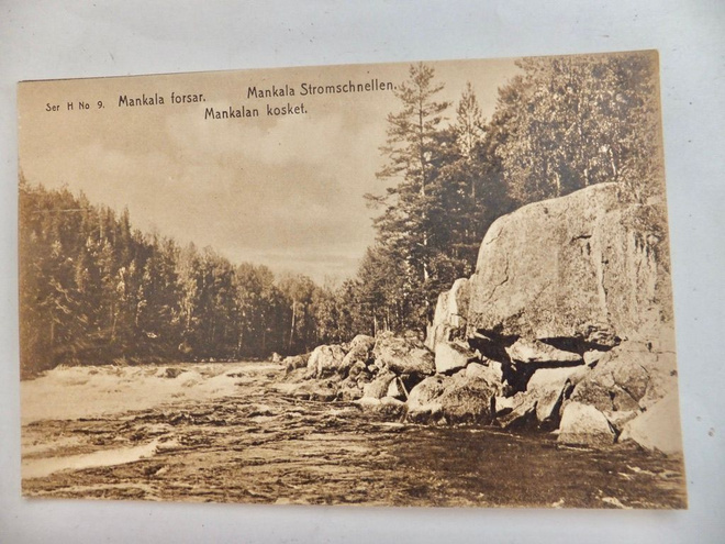 VANHA Postikortti Mankalan Kosket heinola Iitti n. 1920