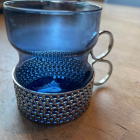 Iittala Tsaikka harvinainen sininen teelasi, T. Sarpaneva - pikkukuva 1