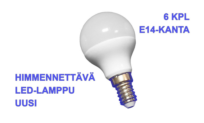HIMMENNETTÄVÄT LED-LAMPUT (6 KPL) UUSI