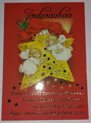 Hopea/Kultafolioitu joulukortti