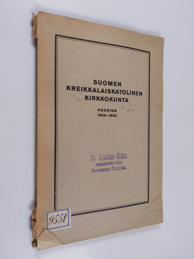 Suomen kreikkalaiskatolinen kirkkokunta vuosina 1930-1933...