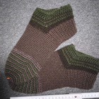 Alina´s Handmade virkatut tossut ruskea vihreä - pikkukuva 4