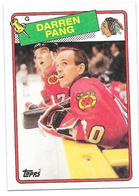 1988-89 Topps #51 Darren Pang Chicago Blackhawks MV RC