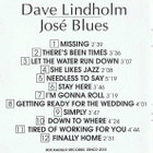 Dave Lindholm – José Blues - CD - 1988 - Jose Blues - pikkukuva 3