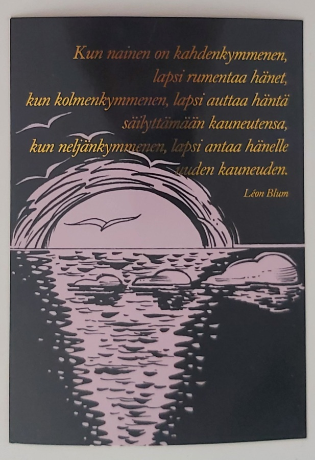 " Kun nainen on kahdenkymmenen..."-KULKEMATON POSTIKORTTI