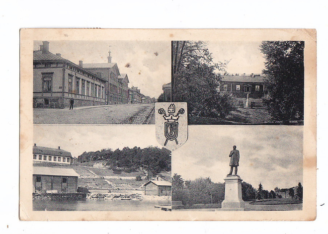 VANHA Postikortti Porvoo 1900-l kulk. 1918