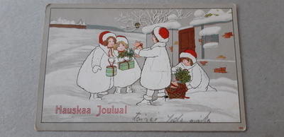 Antiikki joulukortti, Carte postale, 100 v. vanha kortti