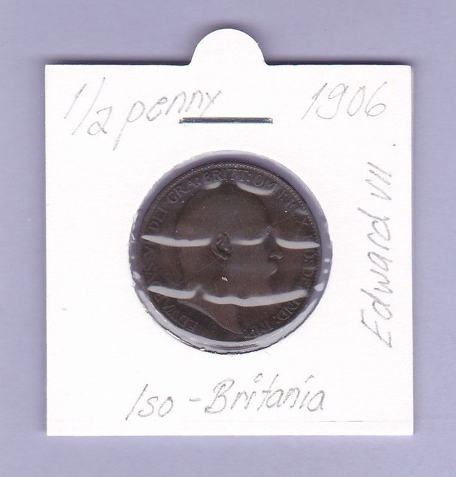 Iso-Britania ½ Penny v.1906 KM#793
