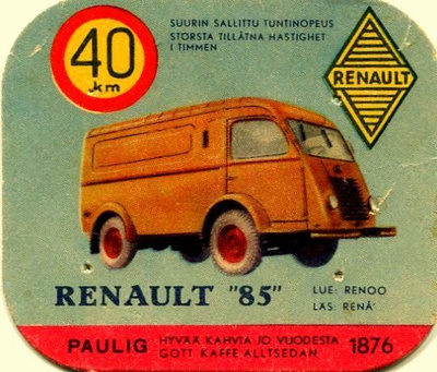 PAULIG KAHVILAPUT, RENAULT 85