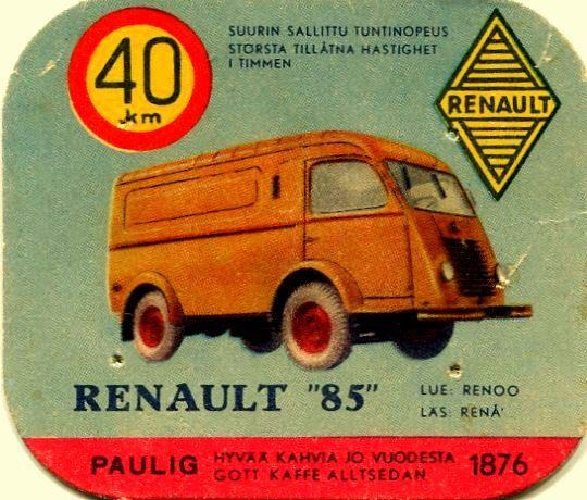 PAULIG KAHVILAPUT, RENAULT 85
