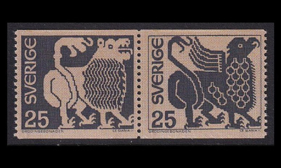 Ruotsi 707-8p2 ** Taide Grödingen kuvakudos (1971)