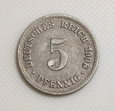 Saksa 5 Pfennig 1908A