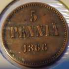 1866 5 penniä kl6 - pikkukuva 1