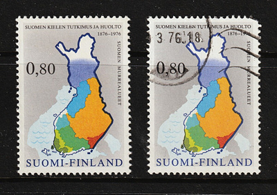 1976 Suomen murrealueet-merkki leimattuna ja **