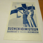 Hki Voimistelun Suurkisat mainoskortti Turku 17.3.38 kulk. - pikkukuva 1