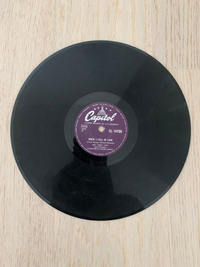 Savikiekko Capitol CL 14709 Nat "King" Cole