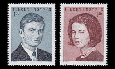 Liechtenstein 478-9 ** Kuninkaalliset häät (1967)