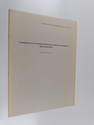 Erkki Pulliainen : Cannibalism in the pheasant (phasianus...