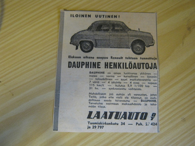mainos Renault Dauphine