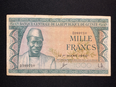 Guinea 1.mars 1960 series 1000 Francs