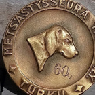 Koira merkki Metsästysseura Tapio. Halkaisija - 39mm. - pikkukuva 1