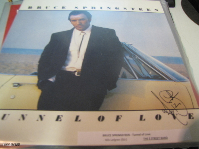 BRUCE SPRINGSTEEN - TUNNEL OF LOVE LP+LOFGRENIN NIMMARI