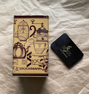 Vintage Stockmann 125 vuotta Peltipurkki Kahvipurkki
