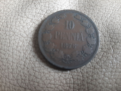 10 Penniä 1876
