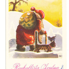 Pukki ja kissa - vanha joulukortti - pikkukuva 1