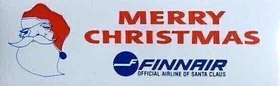 Merry Christmas Finnair tarra