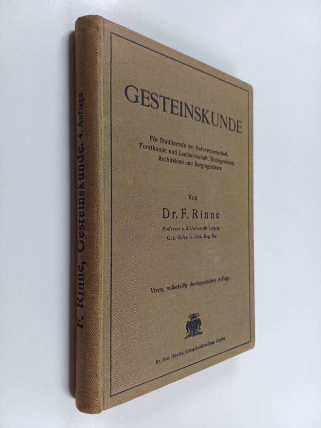 Friedrich Rinne : Gesteinskunde : fur Studierende der Nat...