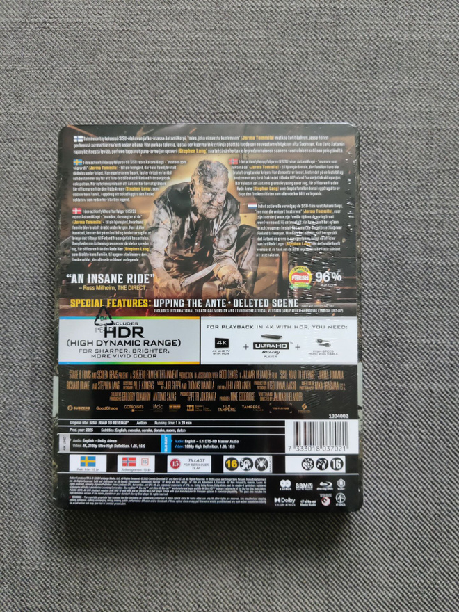 Sisu:road to revenge 4k ultra hd steelbook uusi.