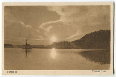 Porvoo Porvoonjoki ja laiva, 1920-luku