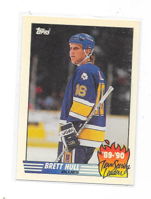 1990-91 Topps Scoring Leaders #2 Brett Hull St Louis Blues