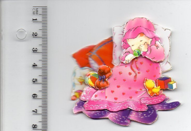 3D KORTTIKORISTE "TYTTÖVAUVA & LELUT"/  (12) "Kultaväriä"