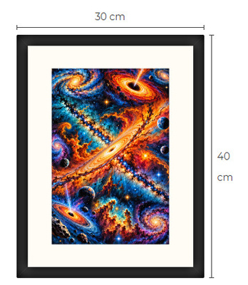 Uusi Avaruus art print kehystetty 30 cm x 40 cm