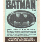 Purkkakuva BATMAN n:o 258 1989 DIRECTING JACK NICHOLSON - pikkukuva 2