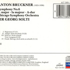 Anton Bruckner - Symphony No. 6. Georg Solti - pikkukuva 2