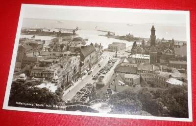 Helsingborg, Utsikt från Kärnan - Vanhat autot 1939 (K11)