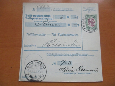 1928  Rovaniemi tullipostiosoitus