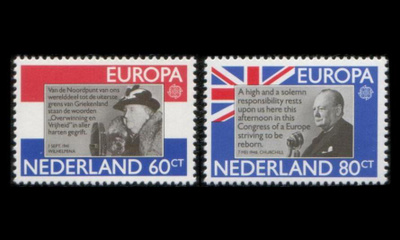 Alankomaat 1168-9 ** Europa merkkihenkilöitä (1980)