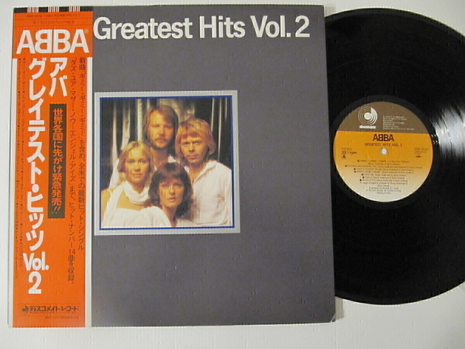 ABBA Greatest Hits Vol. 2 LP Japani Avattavat kannet OBI
