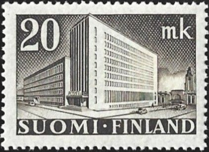 1945 M-30 Postitalo 20 mk harmaanruskea ** Lape 302 a SP Lm5
