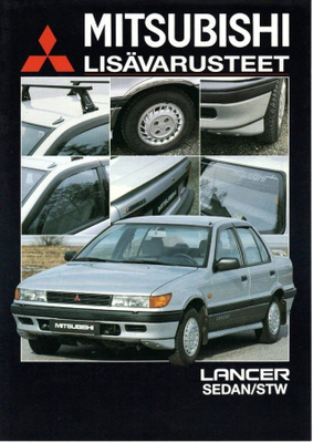 Mitsubishi Lancer Lisävarusteet -esite, 1989