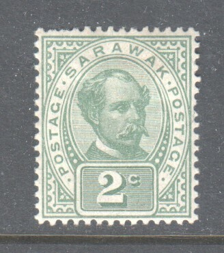 Sarawak 1899 2p ilman vesileimaa liimakkeellisena.