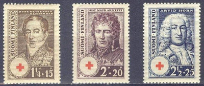 (S0611) Punainen Risti, 1936. Norma 213–215. Leimaamattomat