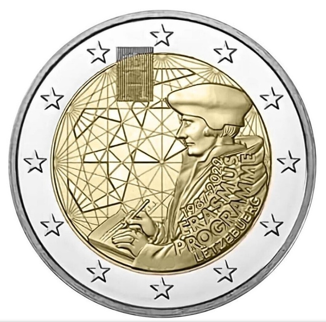 ** LUXEMBURG 2€ 2022 Erasmus pillerissä **