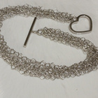 Furla Love Silver Tone Necklace sydän riipus kaulakoru 925 - pikkukuva 5